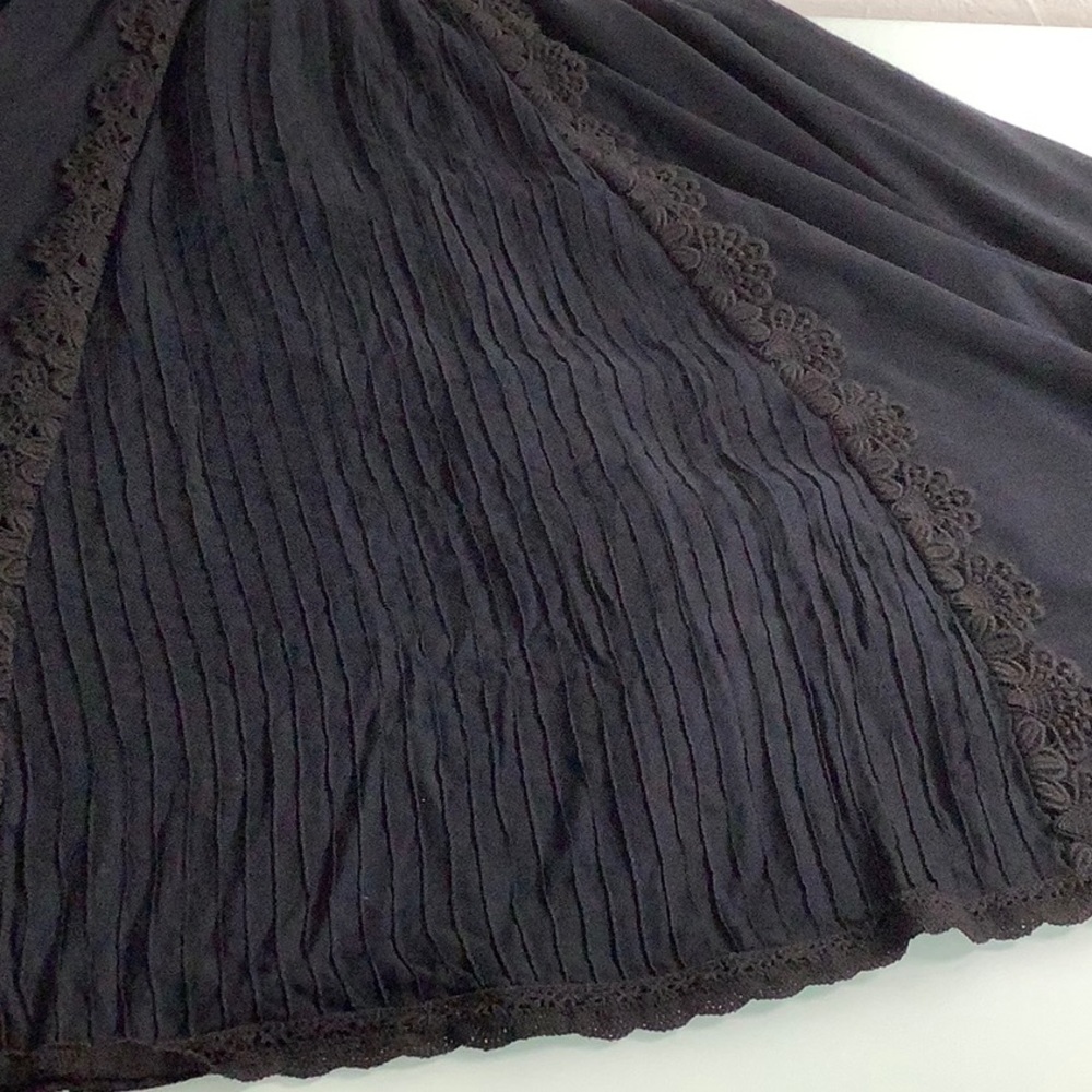 Anthropologie lace front strapless midi dress cotton like size Small EUC - Picture 12 of 14